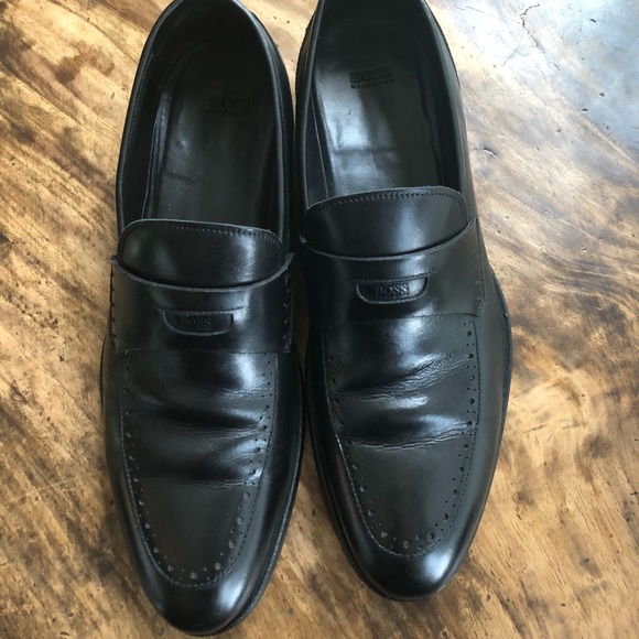 mens black hugo boss shoes